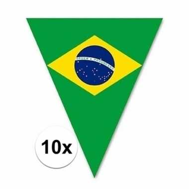 10x braziliaanse vlaggenlijn voor buiten 5 m