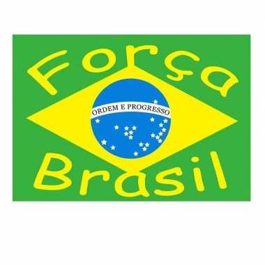 Braziliaanse  Brazilie gevelvlag Forca Brasil
