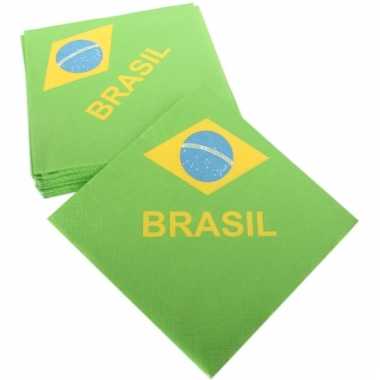 Braziliaanse vlag servetten