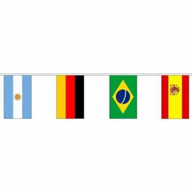 Braziliaanse  Wereld vlaggenlijn 10 meter