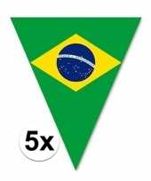 5x braziliaanse vlaggenlijn voor buiten 5 m